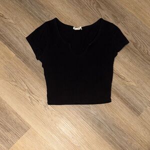 LOWEST PRICE! bozzolo black basic crop tee